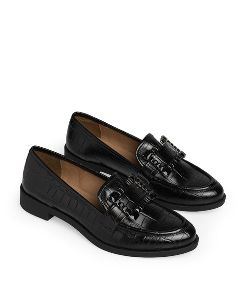 Mocasín Negro Con Hebilla 863792